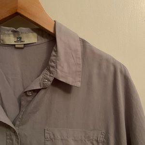 Crop button down shirt